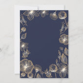 ゴールドエキゾチックフラワー 60周年結婚記念日 招待状 (裏面)