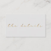 ゴールドエフェクトスクリプト、詳細はライトグレー エンクロージャーカード (正面)