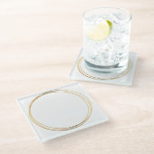 ゴールドエフェクト リング ガラスコースター (アングル)