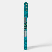 ゴールドエンゲートパークヴィンテージサイケデリックフローラティール（緑がかった色） Case-Mate iPhoneケース (裏面 / 右)