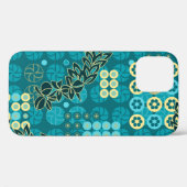 ゴールドエンゲートパークヴィンテージサイケデリックフローラティール（緑がかった色） Case-Mate iPhoneケース (裏面 (横))