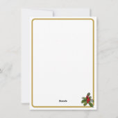 ゴールドエンジェル クリスマス フォト ホリデー カード (裏面)