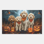 ゴールドエンドゥードル ハロウィン スプーキー 長方形シール (正面)