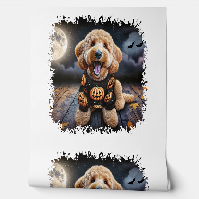 ゴールドエンドゥードル 犬 ハロウィン 壁紙 (ほどく)