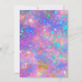 ゴールドオパールストーン 1枚の写真が目立つ モダンでシンプルな結婚式の招待状 招待状 (裏面)