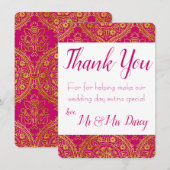 ゴールドオルネート サンクスカード 招待状 (正面/裏面)