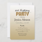 ゴールドオンブレ ゴールドグリッター 招待状 (正面)