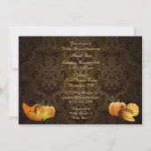 ゴールドオータムハーベストベイビーシャワー招待状 招待状 (裏面)