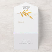 ゴールドオータムフォリエージュウェディング オールインワン招待状 (外側)