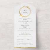 ゴールドオータムフォリエージュウェディング オールインワン招待状 (内側)