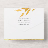 ゴールドオータムフォリエージュウェディング オールインワン招待状 (裏面)