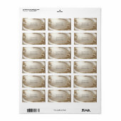 ゴールドオーナメントフレーム 返送先住所ラベル ラベル (フルシート)