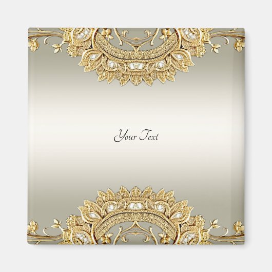 ゴールドオーナメントマグネット マグネット (正面)