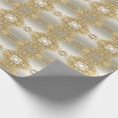 ゴールドオーナメント包装紙 ラッピングペーパー (角)