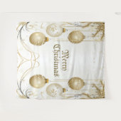 ゴールドオーナメント クリスマス ホリデーパーティ エレガント タペストリー (正面(横))