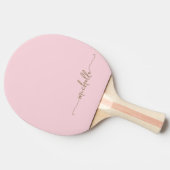 ゴールドカスタムネームシグネチャースクリプト ブラッシュピンク 卓球ラケット (横)