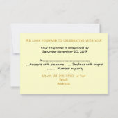 ゴールドカノピー RSVP 招待状 (裏面)