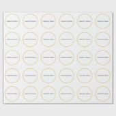 ゴールドカラーの境界線が白でミニマルなプロフェッショナルデザイン ラッピングペーパー (フラット)