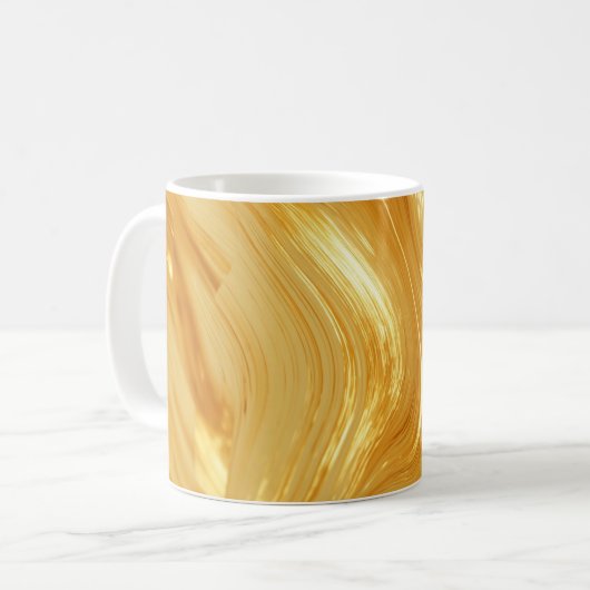 ゴールドカラーの輝き コーヒーマグカップ (正面左)