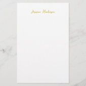 ゴールドカラーカリグラフィー プロフェッショナルネーム 便箋 (正面)