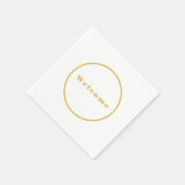 ゴールドカラー歓迎パーティーミニマルプロフェッショナル スタンダードカクテルナプキン (角)