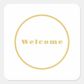 ゴールドカラー歓迎パーティー ミニマル プロフェッショナル スクエアシール (正面)