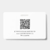 ゴールドカラー 白 従業員ID写真 ロゴ バッジ (裏面)