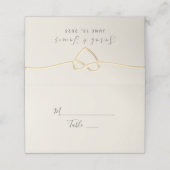 ゴールドカリグラフィーウェディング プレイスカード (外部開封)