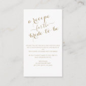 ゴールドカリグラフィーレシピカード挿入 エンクロージャーカード (正面)