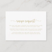 ゴールドカリグラフィー結婚式の料理募集カード エンクロージャーカード (正面)