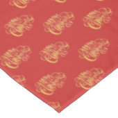 ゴールドカリグラフィー メリークリスマス テーブルクロス (アングル)