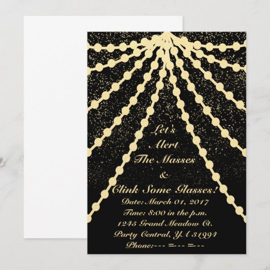 ゴールドガラ 招待状 (正面/裏面)