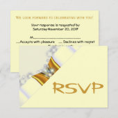 ゴールドキャノピー 返信のお願い 招待状 (正面/裏面)