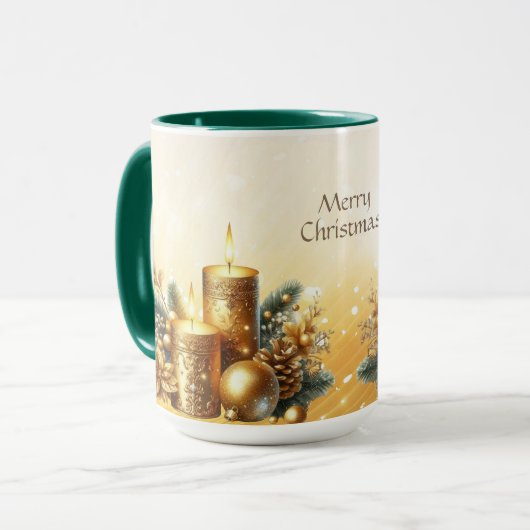 ゴールドキャンドル クリスマス ホリデーマグ マグカップ (正面左)