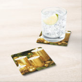 ゴールドキャンドル クリスマス ホリデー ペーパーコースター (インサイチュ)