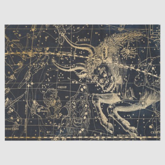 ゴールドギャラクシー星図シリーズデザイン8 薄葉紙 (正面)