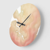 ゴールドクラウドウィスパーズアブストラクト ラージ壁時計 (傾斜)