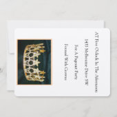 ゴールドクラウンとブラックメタリックの招待状 招待状 (裏面)