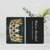 ゴールドクラウンとブラックメタリックの招待状 招待状 (スタンド正面)