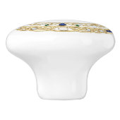 ゴールドクリスタルフィッシュ 2Dグラフィック宝石 海 オーシャン セラミックノブ (側面)