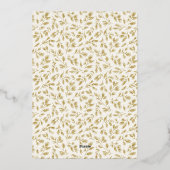 ゴールドクリスマスウィンドウフォイルホリデーカード 箔シーズンカード (裏面)