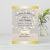 ゴールドクリスマスキャンドル ウェディングブレックファスト 招待状 (スタンド正面)