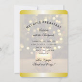 ゴールドクリスマスキャンドル ウェディングブレックファスト 招待状 (正面)