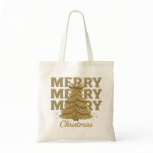 ゴールドクリスマスツリーのメリークリスマス