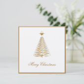 ゴールドクリスマスツリー法人用ホリデーカード シーズンカード (スタンド正面)