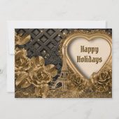 ゴールドクリスマスパーティー Beautiful Elegant 招待状 (裏面)