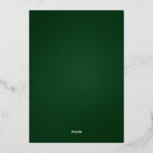 ゴールドクリスマスプレイドホリデー写真カード 箔シーズンカード (裏面)