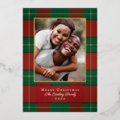 ゴールドクリスマス プライド ホリデー フォト カード (正面)