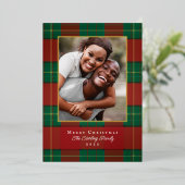 ゴールドクリスマス プライド ホリデー フォト カード (立ち正面)