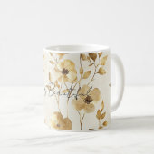 ゴールドクリームの花 コーヒーマグカップ (正面右)